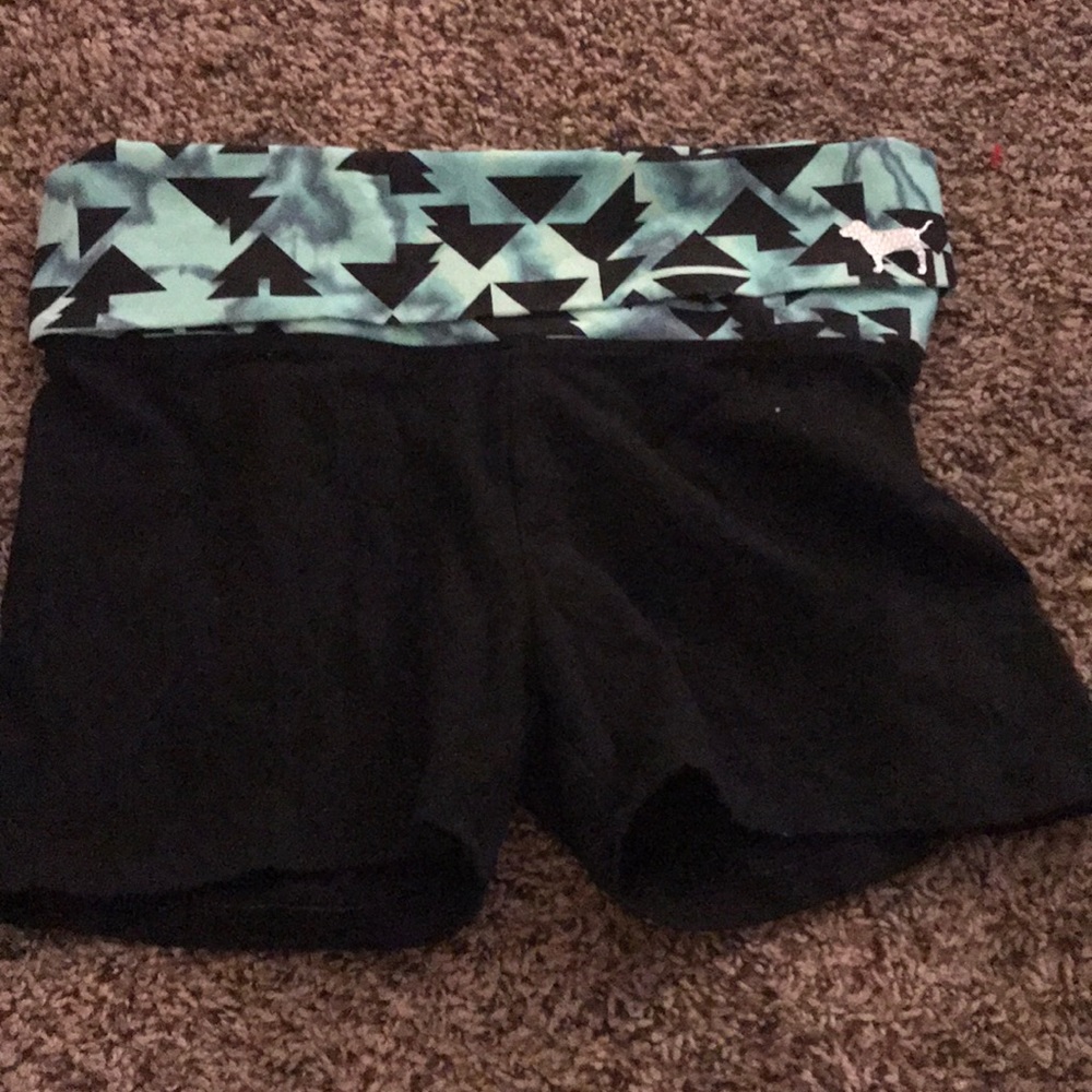 Pink yoga shorts